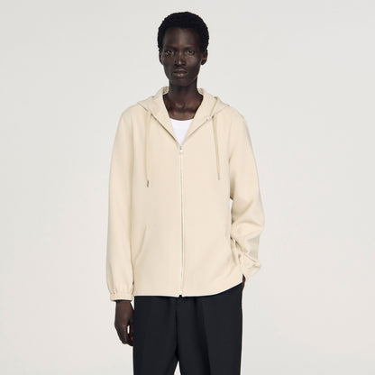 Sandro Hooded shirt jacket Putty