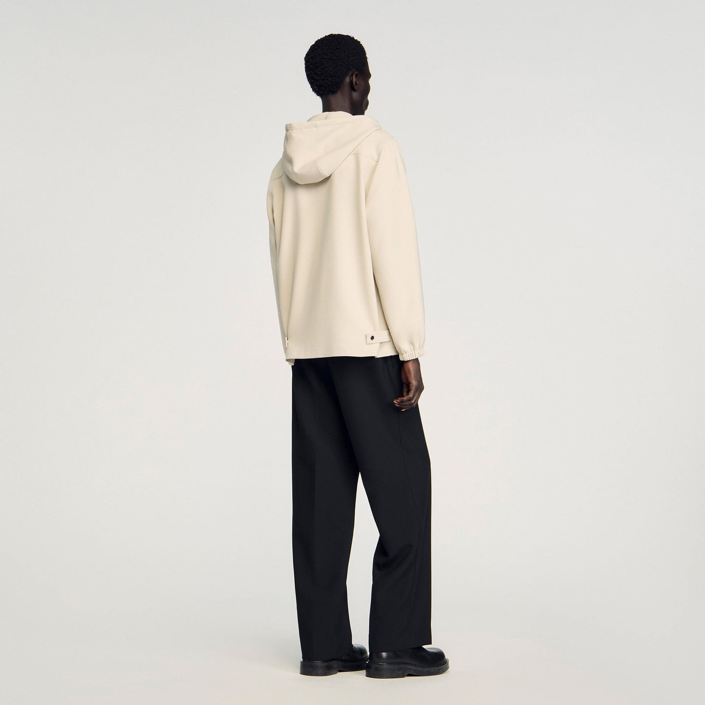 Sandro Hooded shirt jacket Putty
