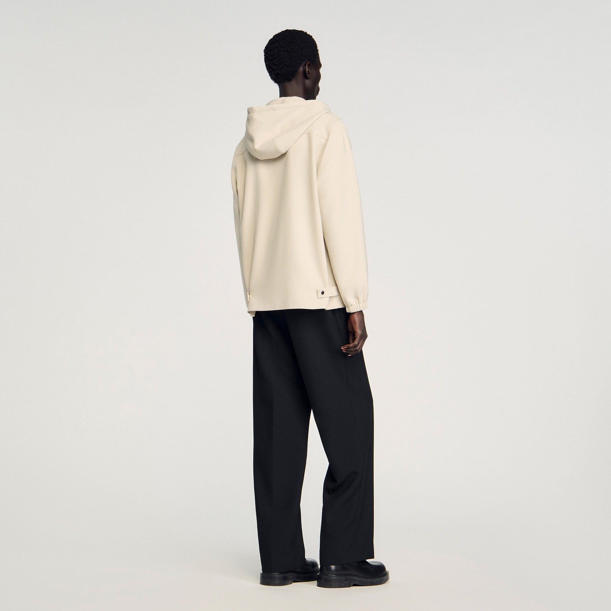Sandro Hooded shirt jacket Putty
