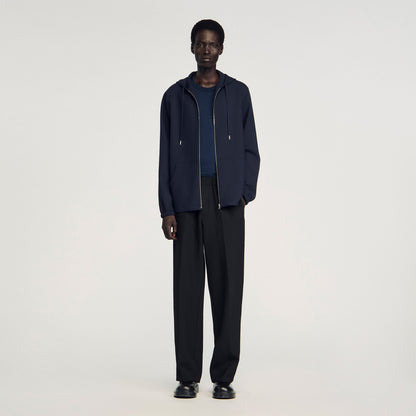 Sandro Hooded shirt Navy Blue