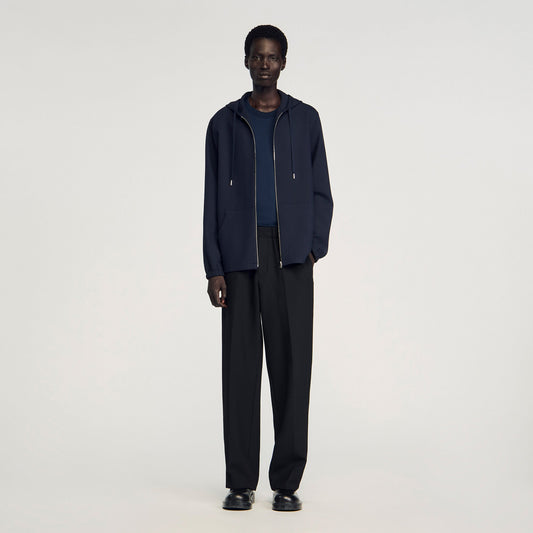 Sandro Hooded shirt Navy Blue