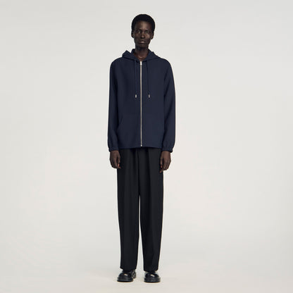 Sandro Hooded shirt Navy Blue