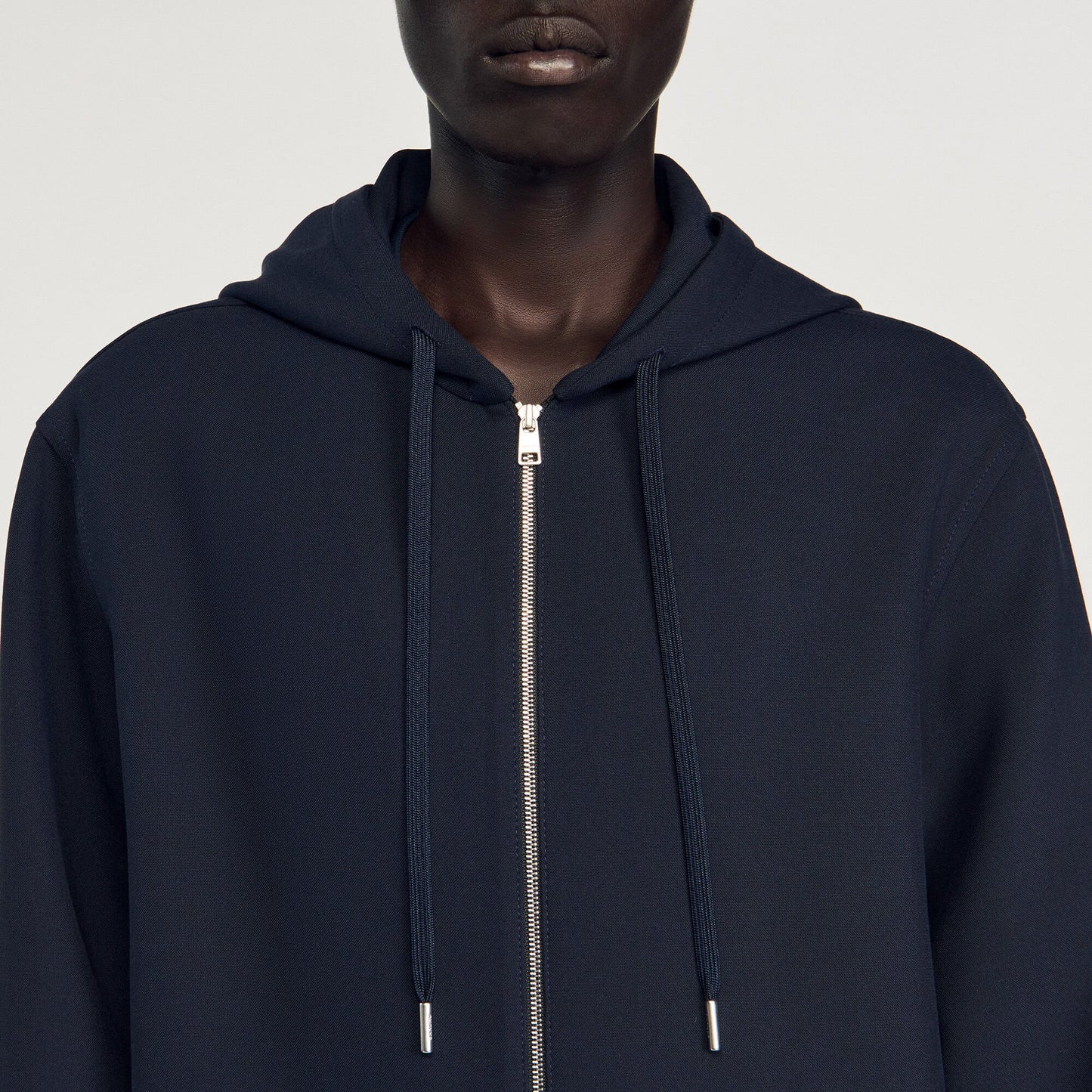 Sandro Hooded shirt Navy Blue