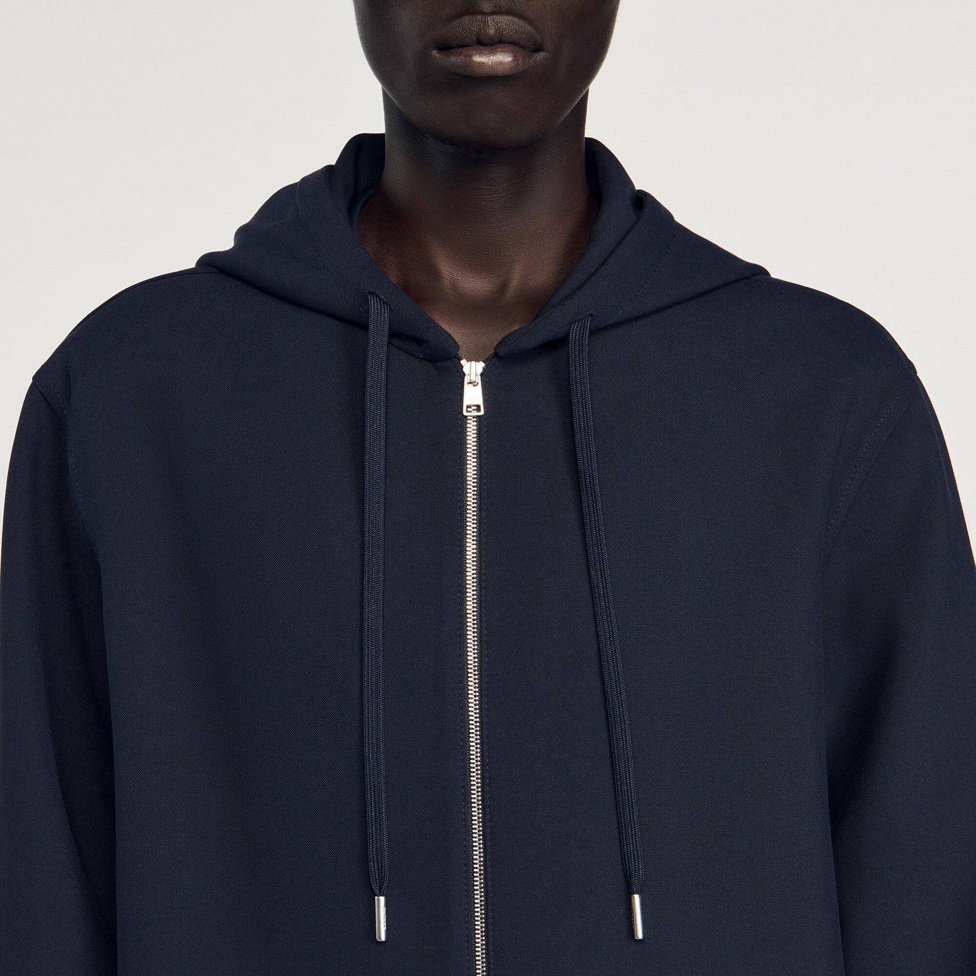 Sandro Hooded shirt Navy Blue