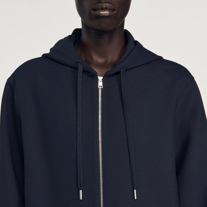 Sandro Hooded shirt Navy Blue