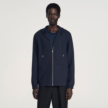 Sandro Hooded shirt Navy Blue