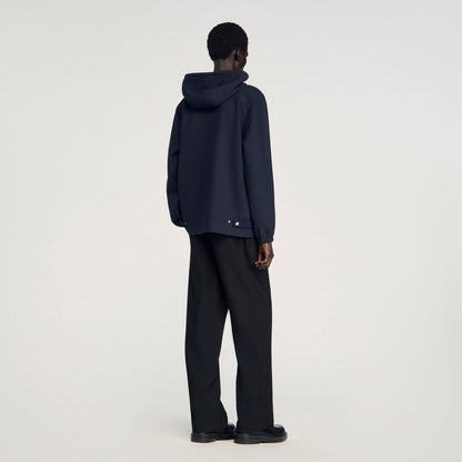 Sandro Hooded shirt Navy Blue