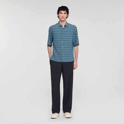 Sandro Rope print shirt Navy Blue