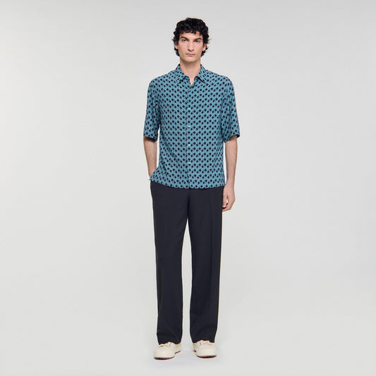 Sandro Rope print shirt Navy Blue