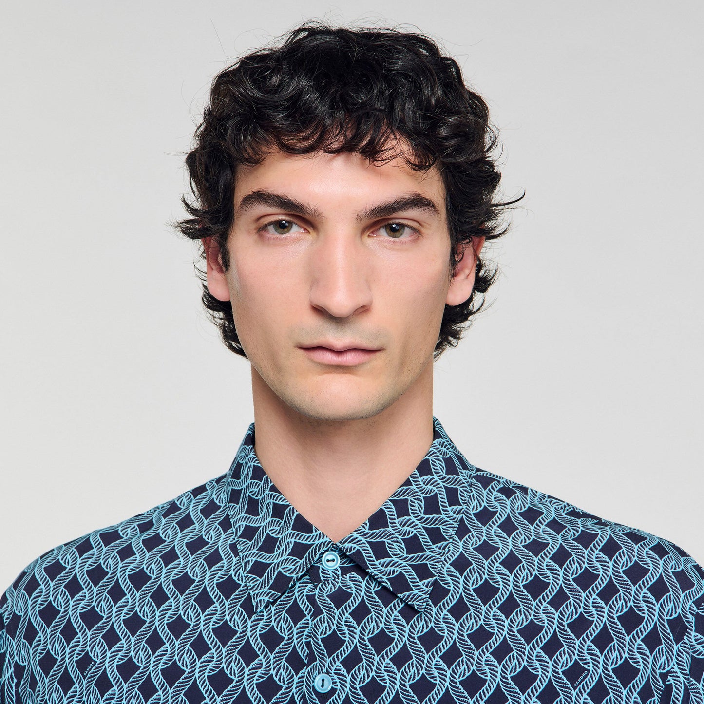 Sandro Rope print shirt Navy Blue