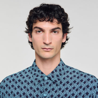 Sandro Rope print shirt Navy Blue