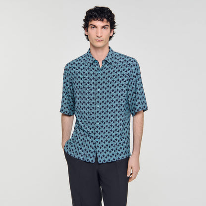 Sandro Rope print shirt Navy Blue
