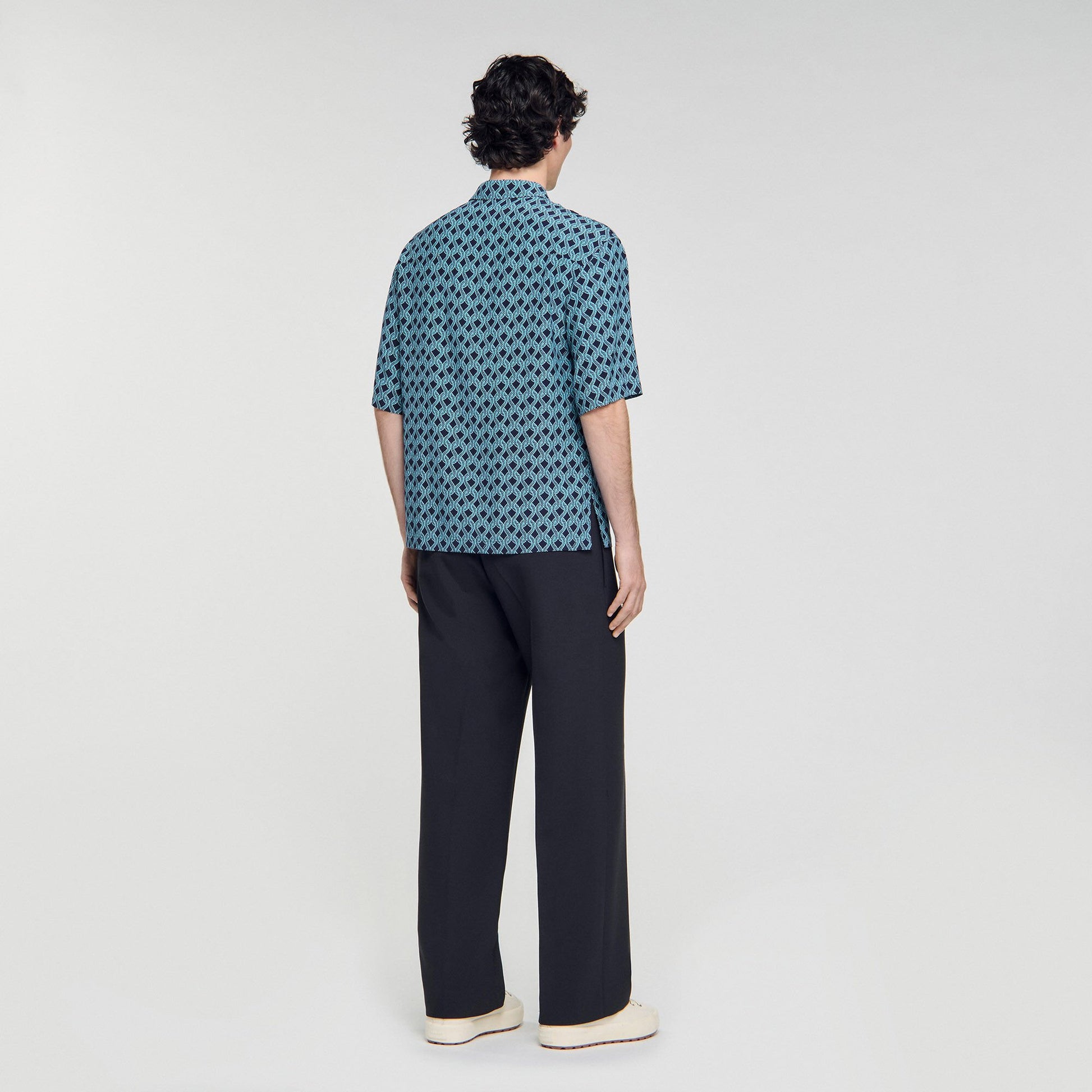 Sandro Rope print shirt Navy Blue