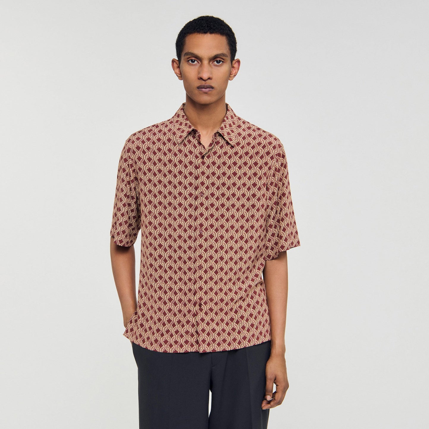 Sandro Rope print shirt Terra