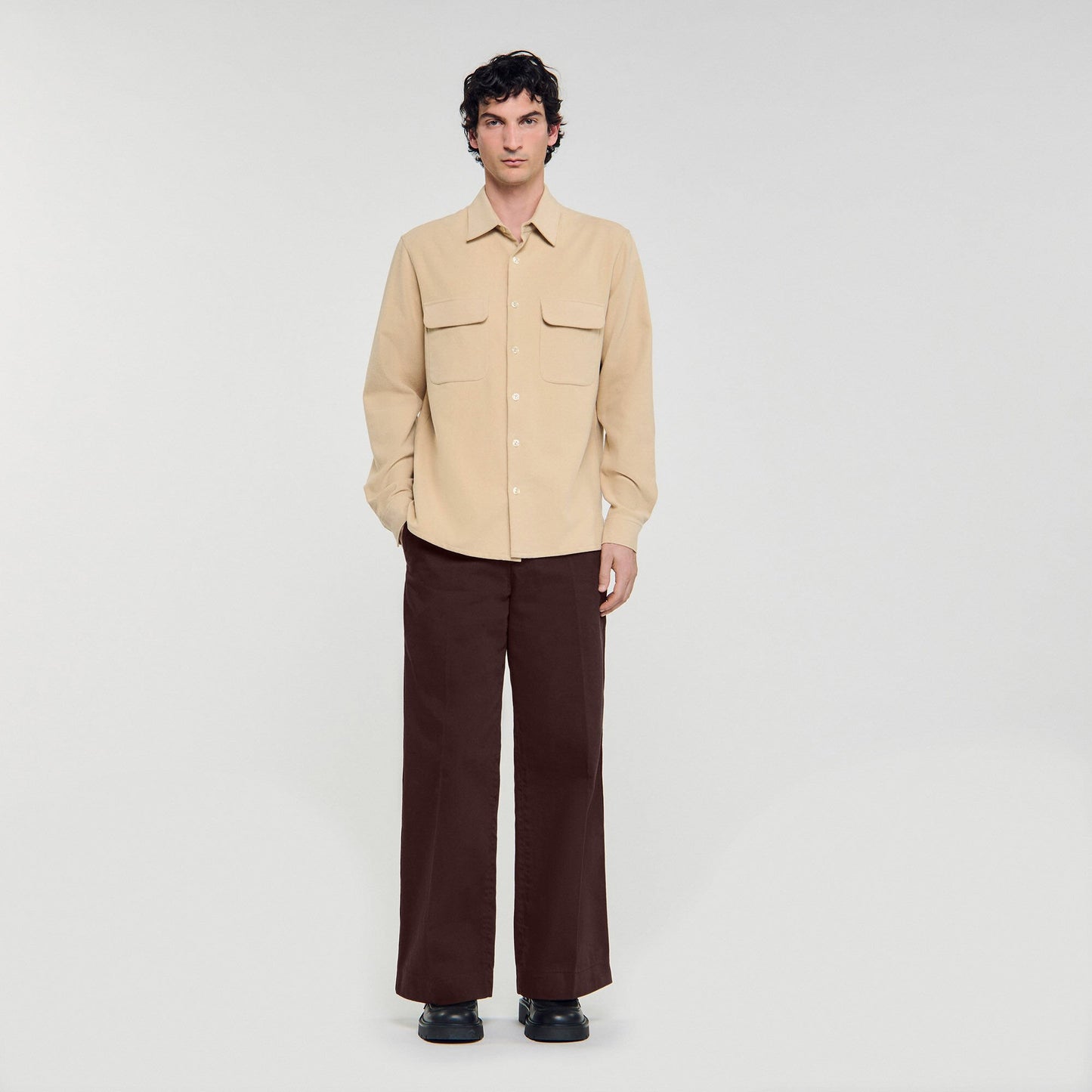 Sandro Flannel shirt Beige