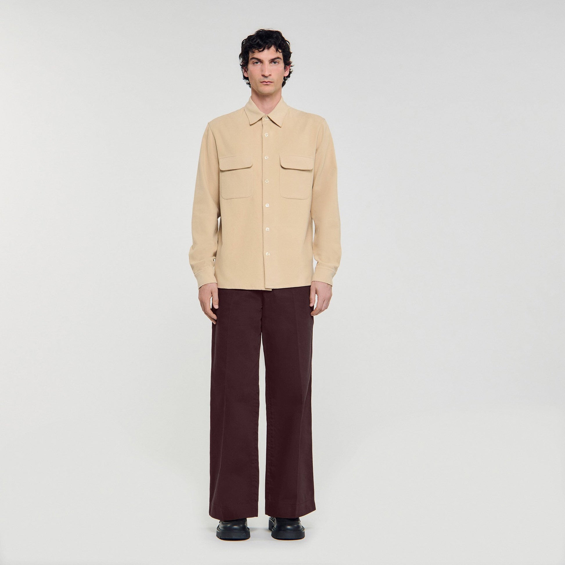 Sandro Flannel shirt Beige