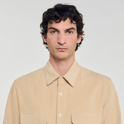 Sandro Flannel shirt Beige