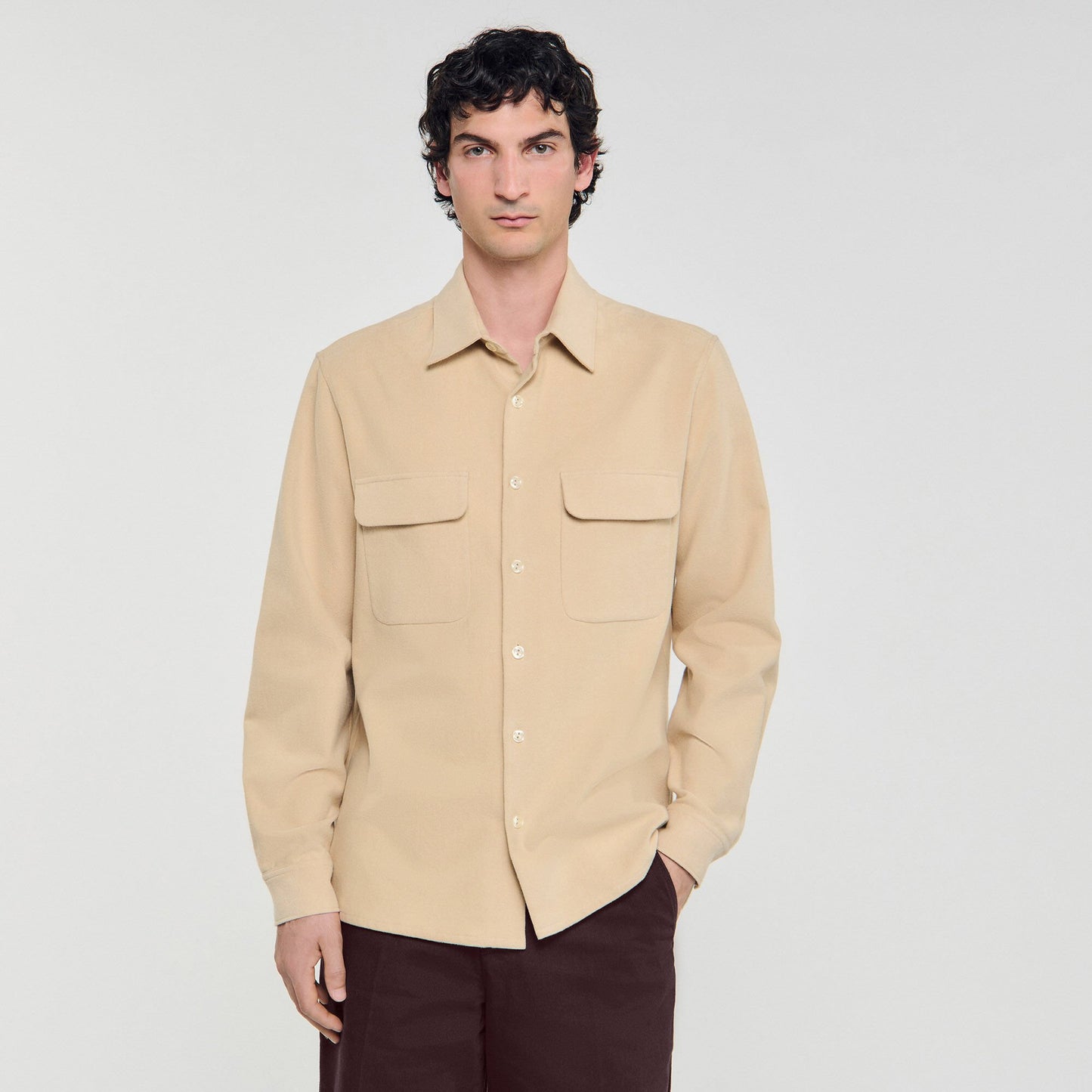 Sandro Flannel shirt Beige