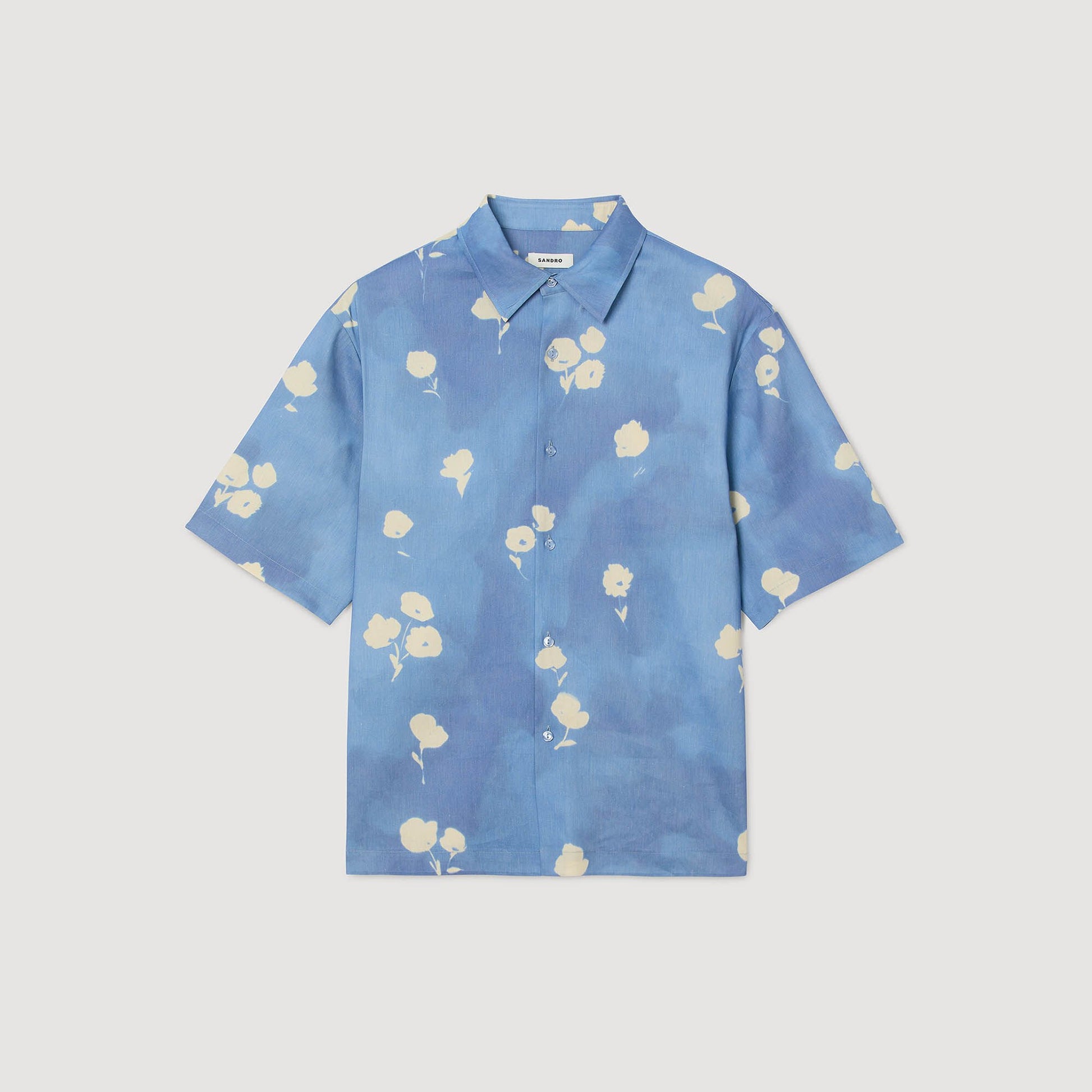 Sandro Floral motif shirt Blue Office