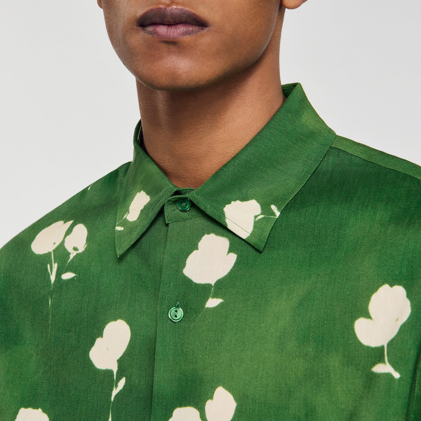 Sandro Floral motif shirt Lime