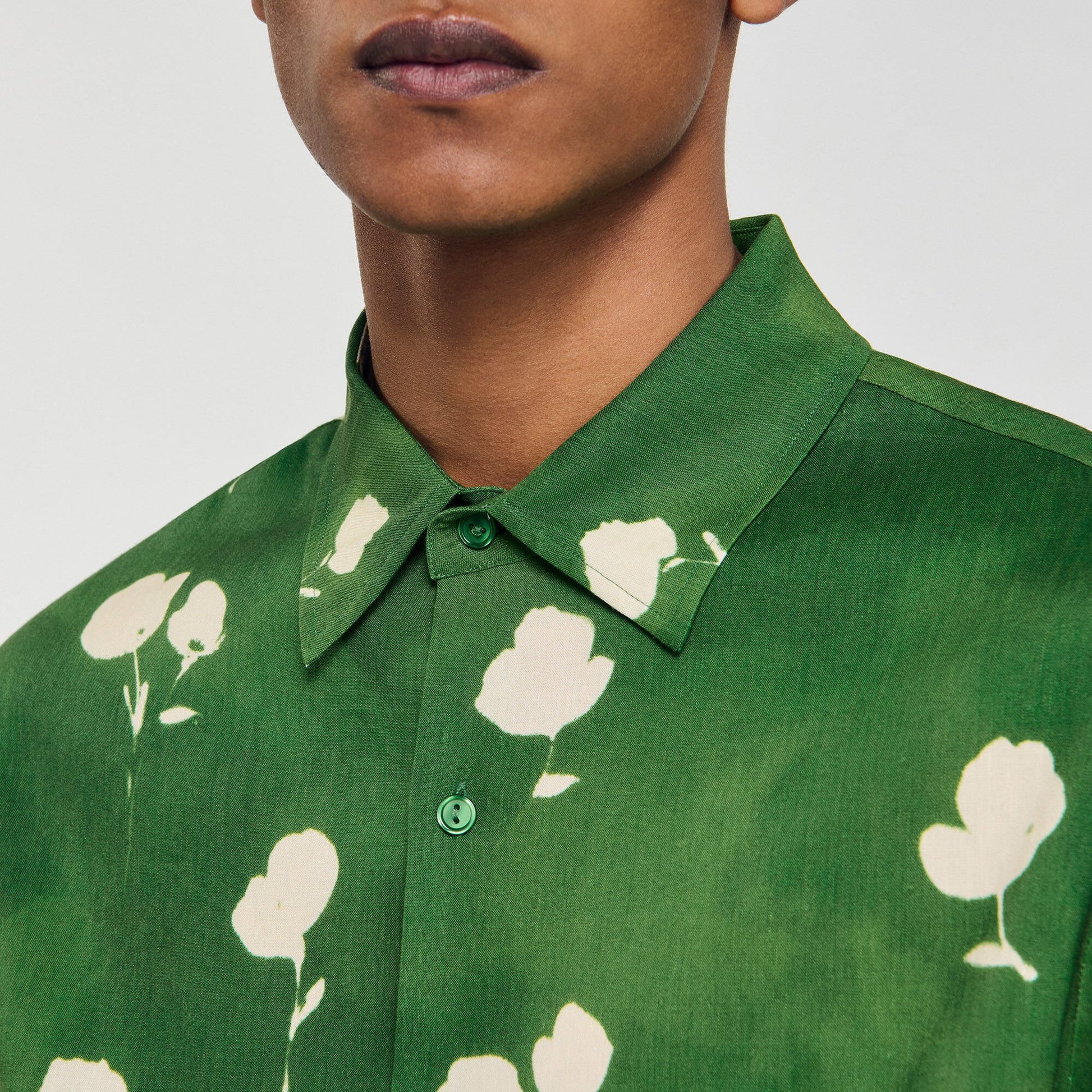 Sandro Floral motif shirt Lime