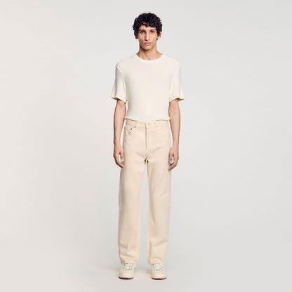 Sandro Cotton jeans Ecru