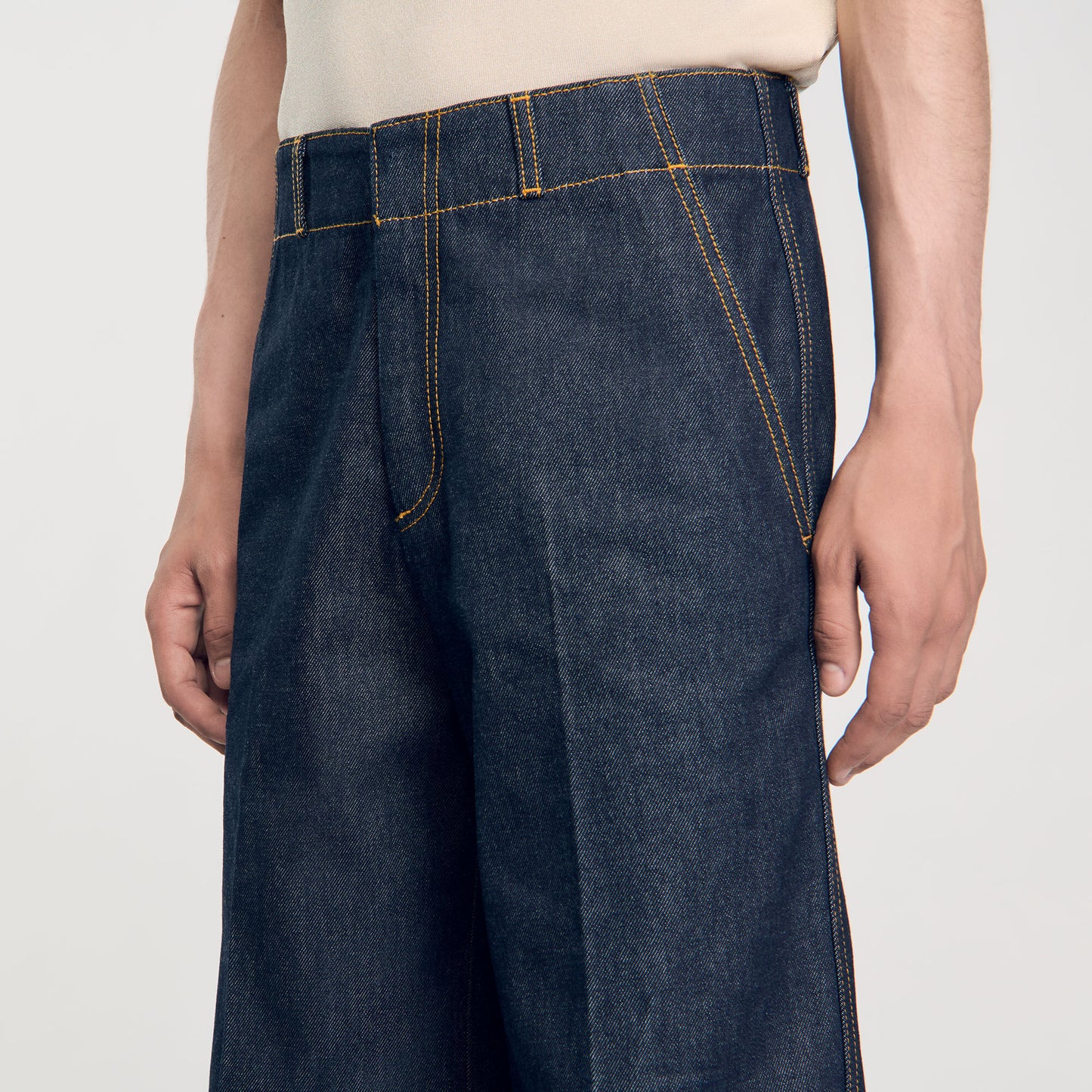 Sandro Wide-leg jeans Raw-Denim