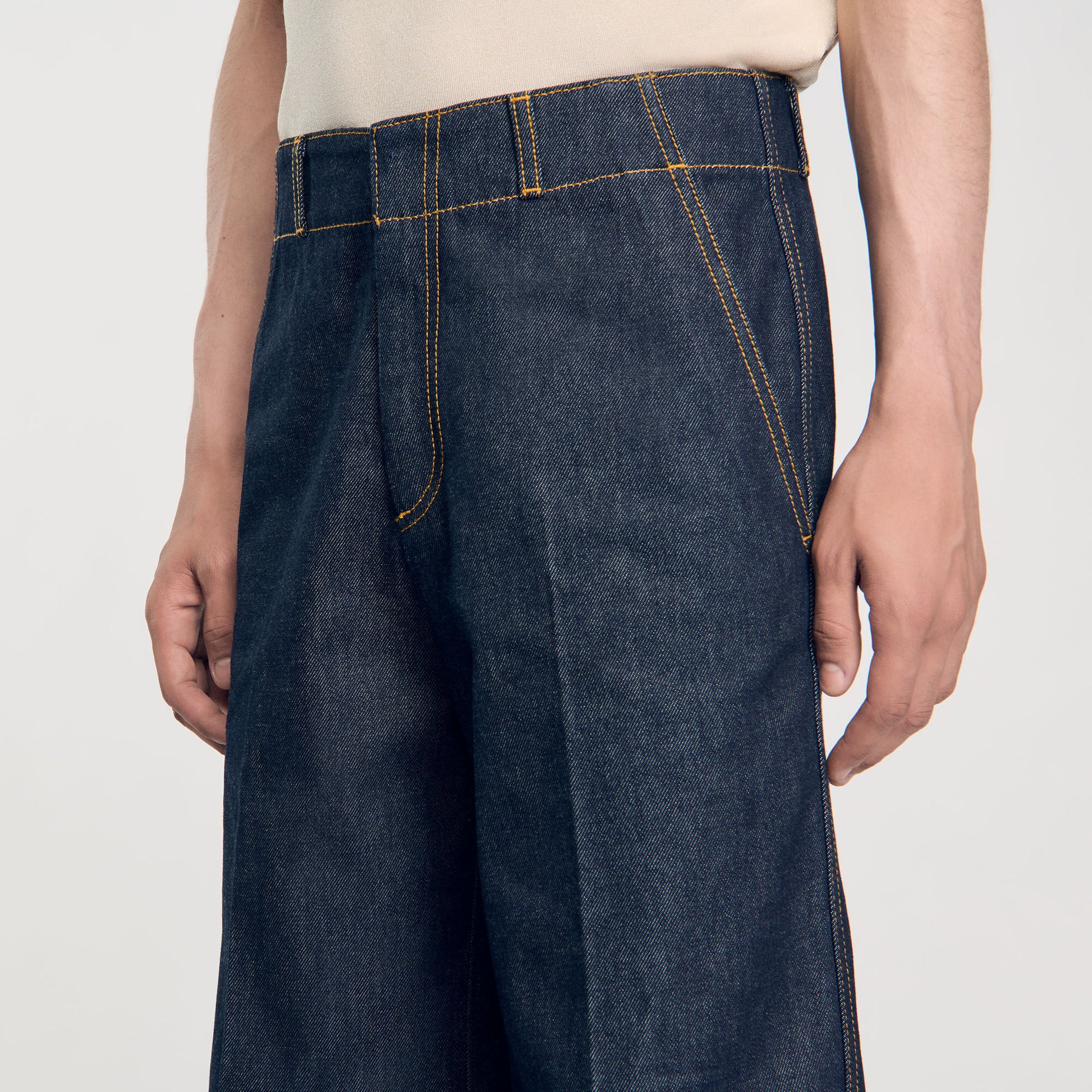 Sandro Wide-leg jeans Raw-Denim