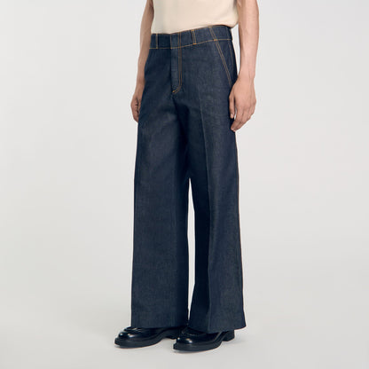 Sandro Wide-leg jeans Raw-Denim