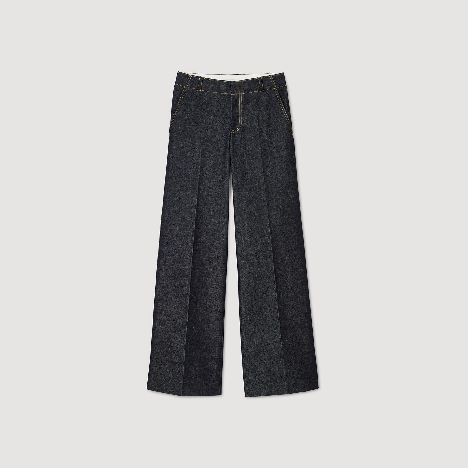 Sandro Wide-leg jeans Raw-Denim