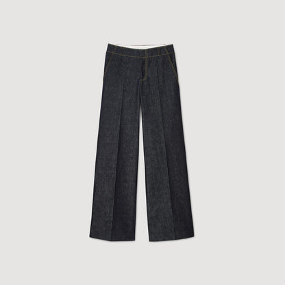 Sandro Wide-leg jeans Raw-Denim
