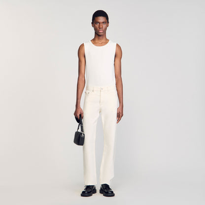Sandro Regular jeans Ivory.
