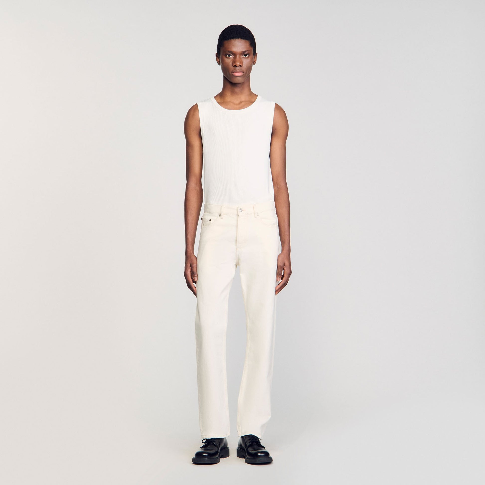 Sandro Regular jeans Ivory.