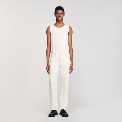 Sandro Regular jeans Ivory.