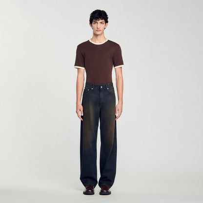 Sandro Baggy jeans Moka.