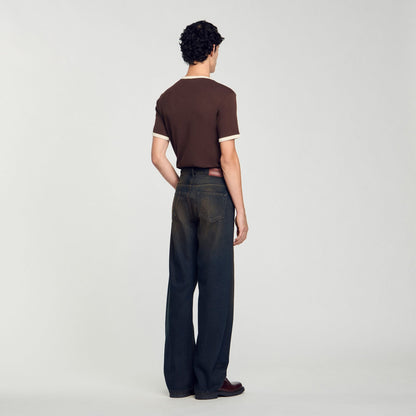 Sandro Baggy jeans Moka.