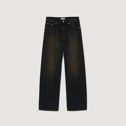 Sandro Baggy jeans Moka.
