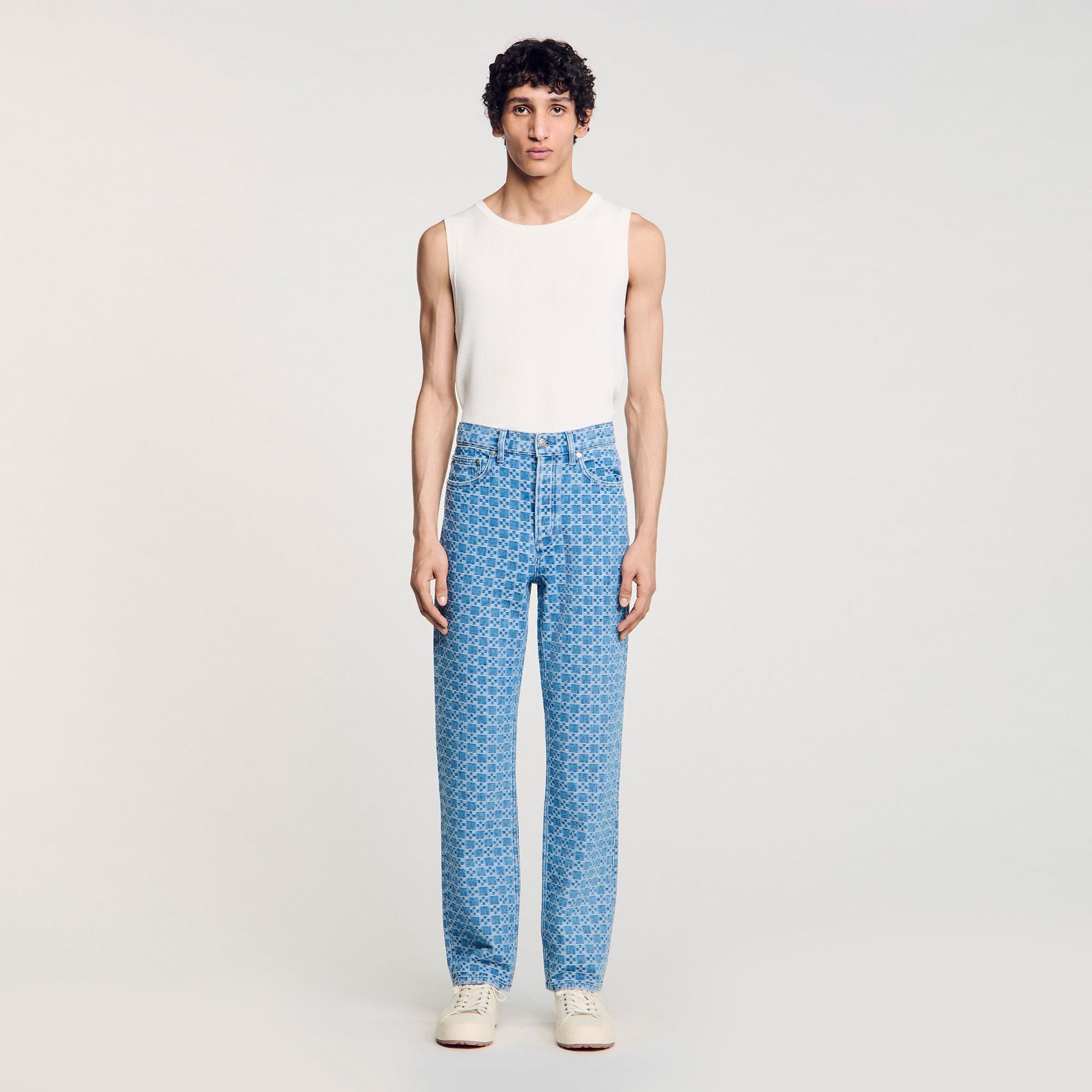 Sandro Regular-fit Square Cross jeans Blue Vintage - Denim