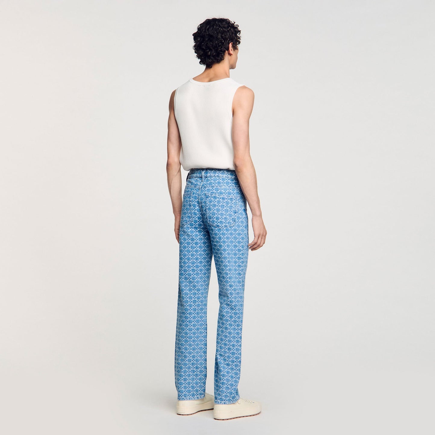 Sandro Regular-fit Square Cross jeans Blue Vintage - Denim