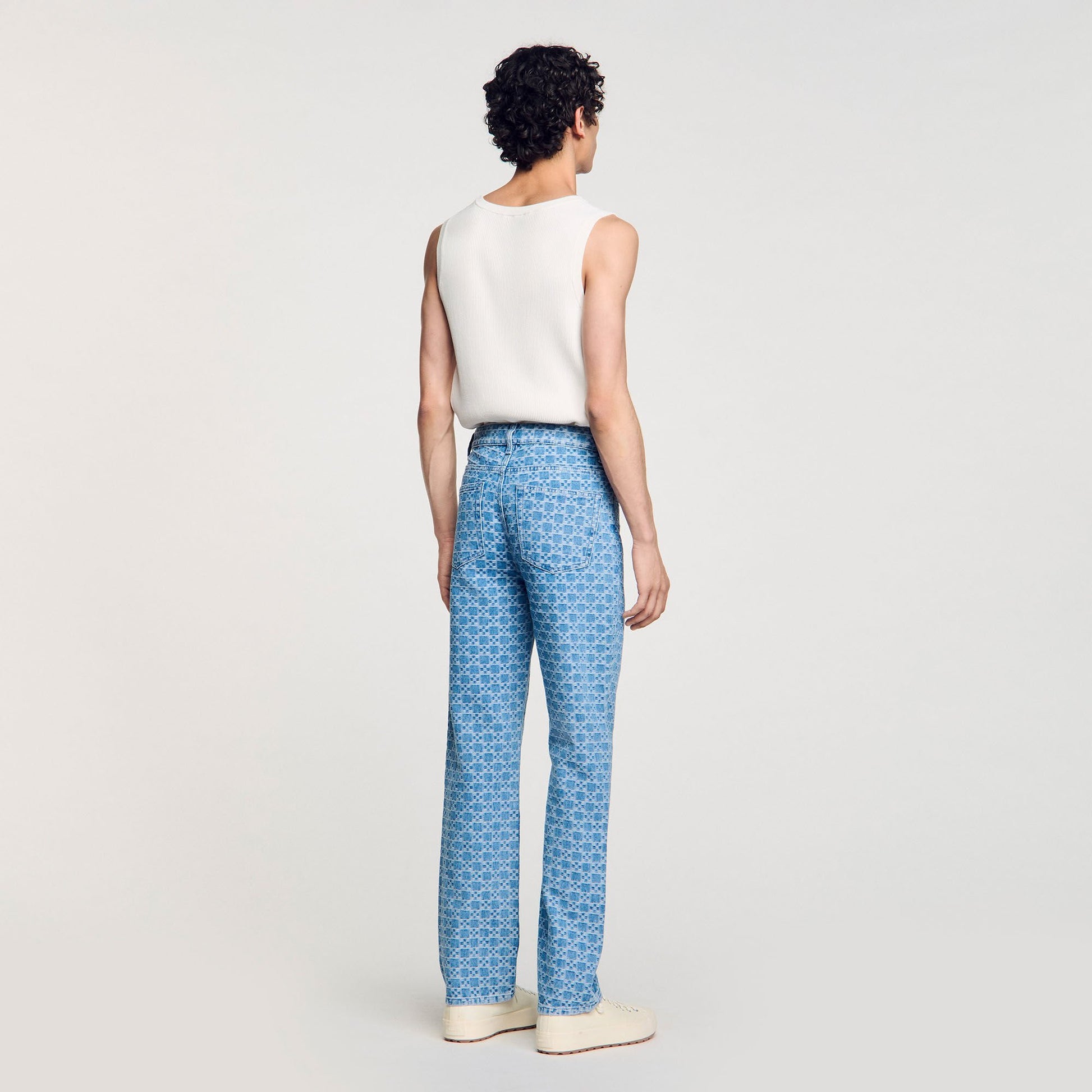 Sandro Regular-fit Square Cross jeans Blue Vintage - Denim