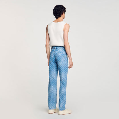 Sandro Regular-fit Square Cross jeans Blue Vintage - Denim