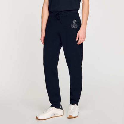 Sandro Joggers with snake detail Black