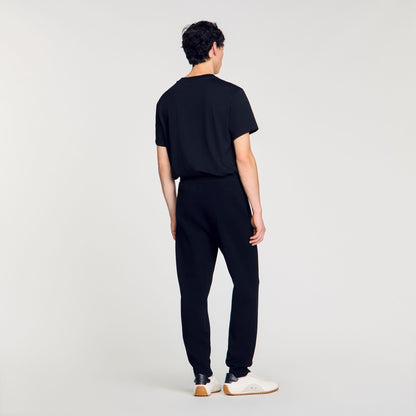Sandro Joggers with snake detail Black