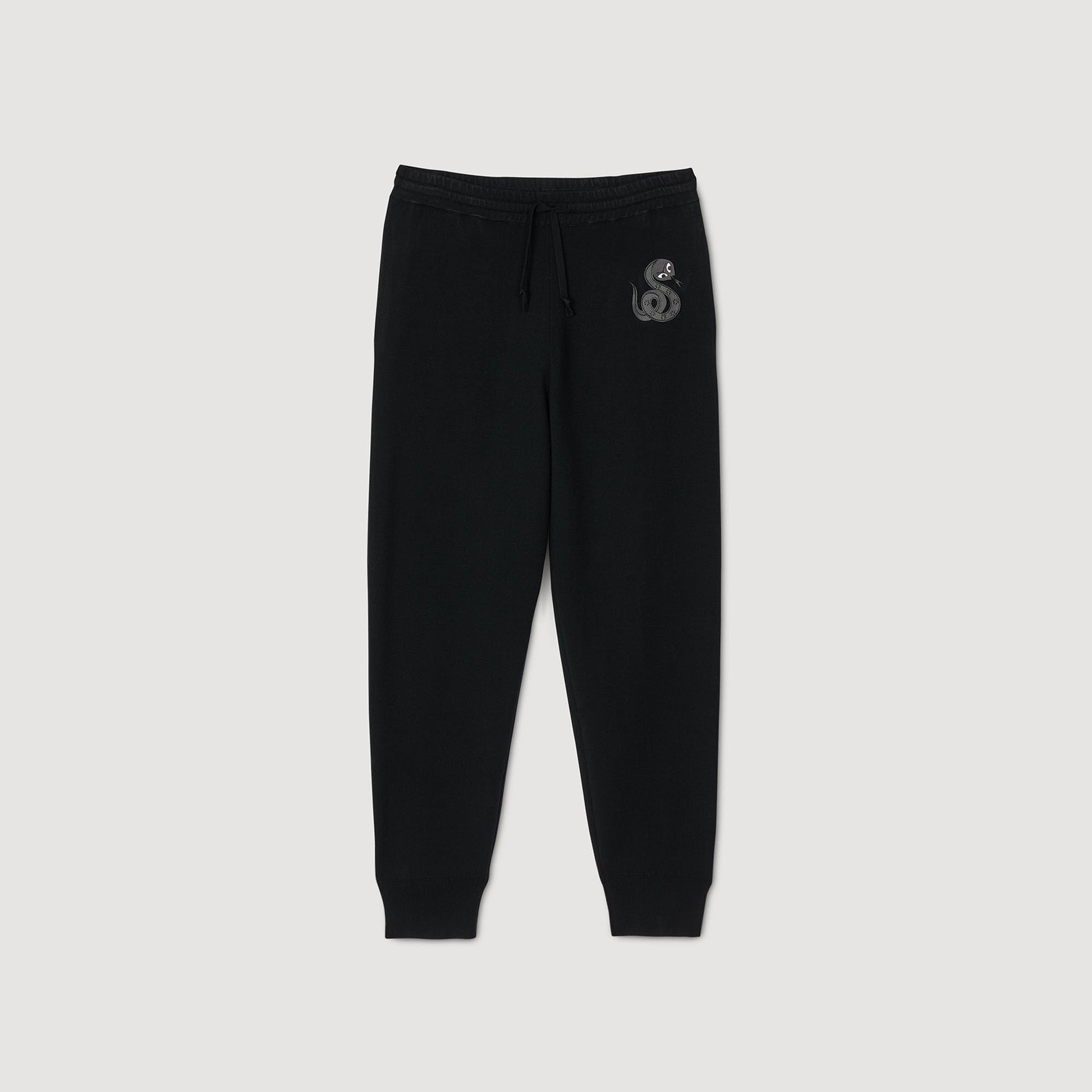 Sandro Joggers with snake detail Black