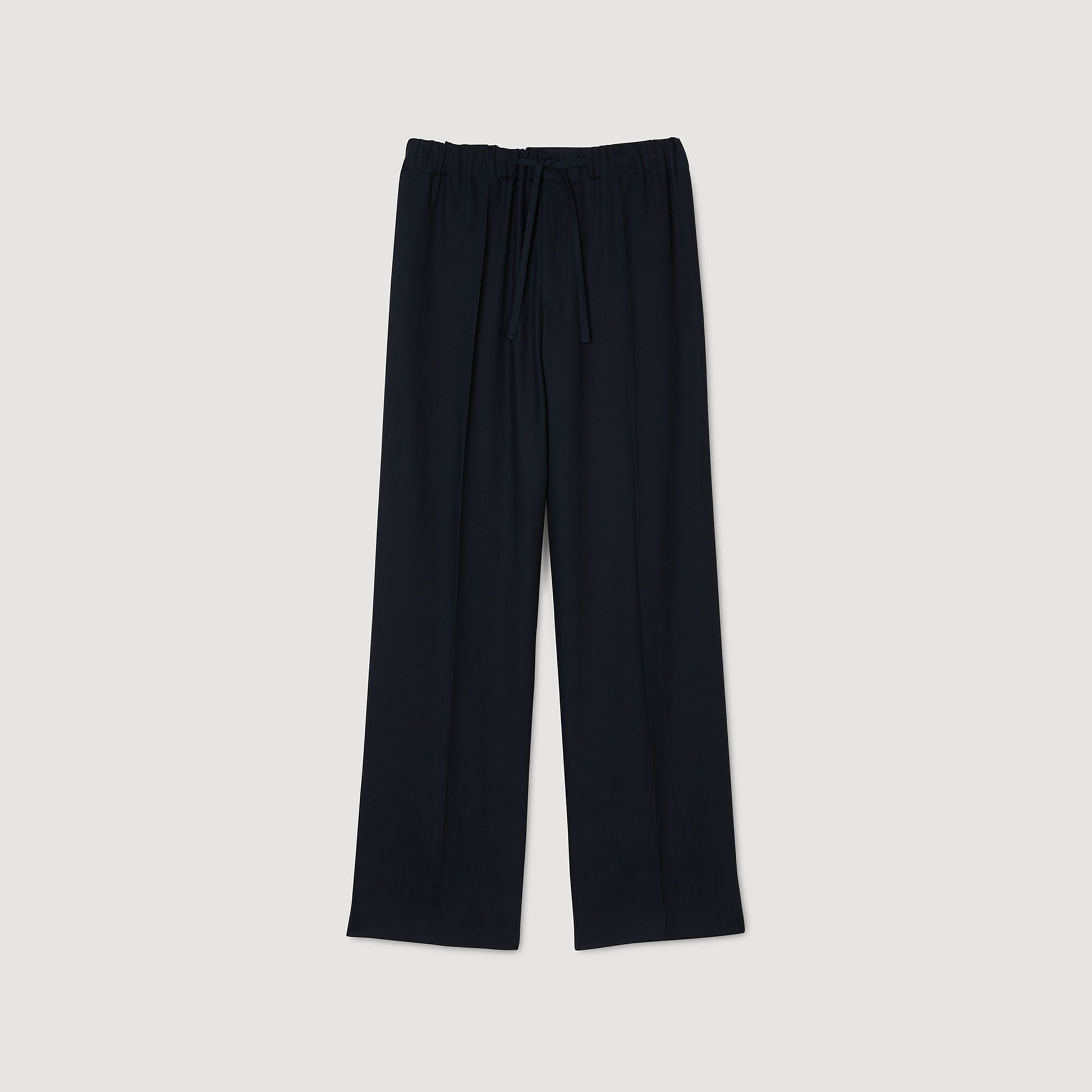Sandro Elasticated wide-leg trousers Midnight Blue