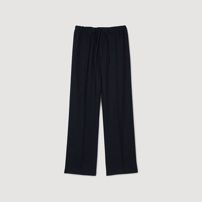 Sandro Elasticated wide-leg trousers Midnight Blue