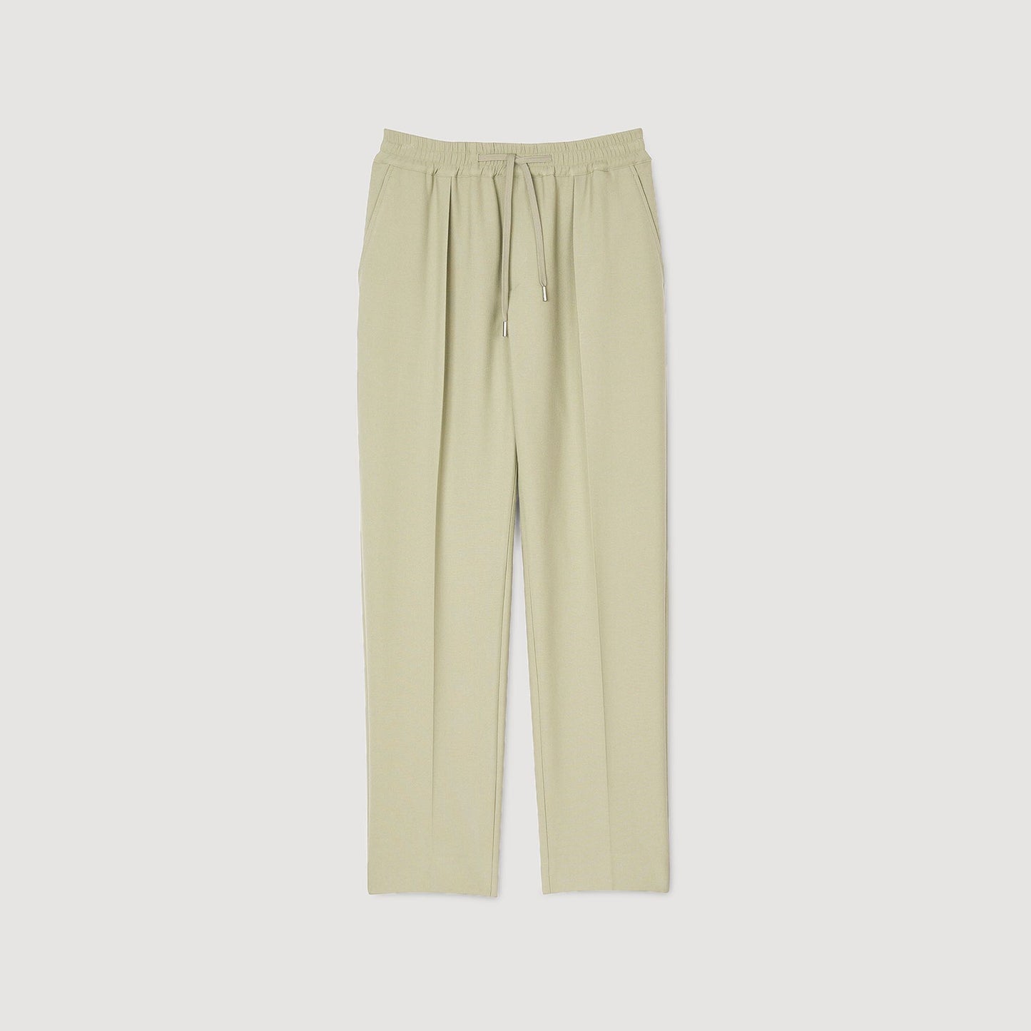 Sandro Elasticated straight-leg trousers Light Kaki.