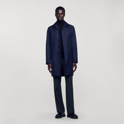 Sandro Waterproof raincoat Navy Blue