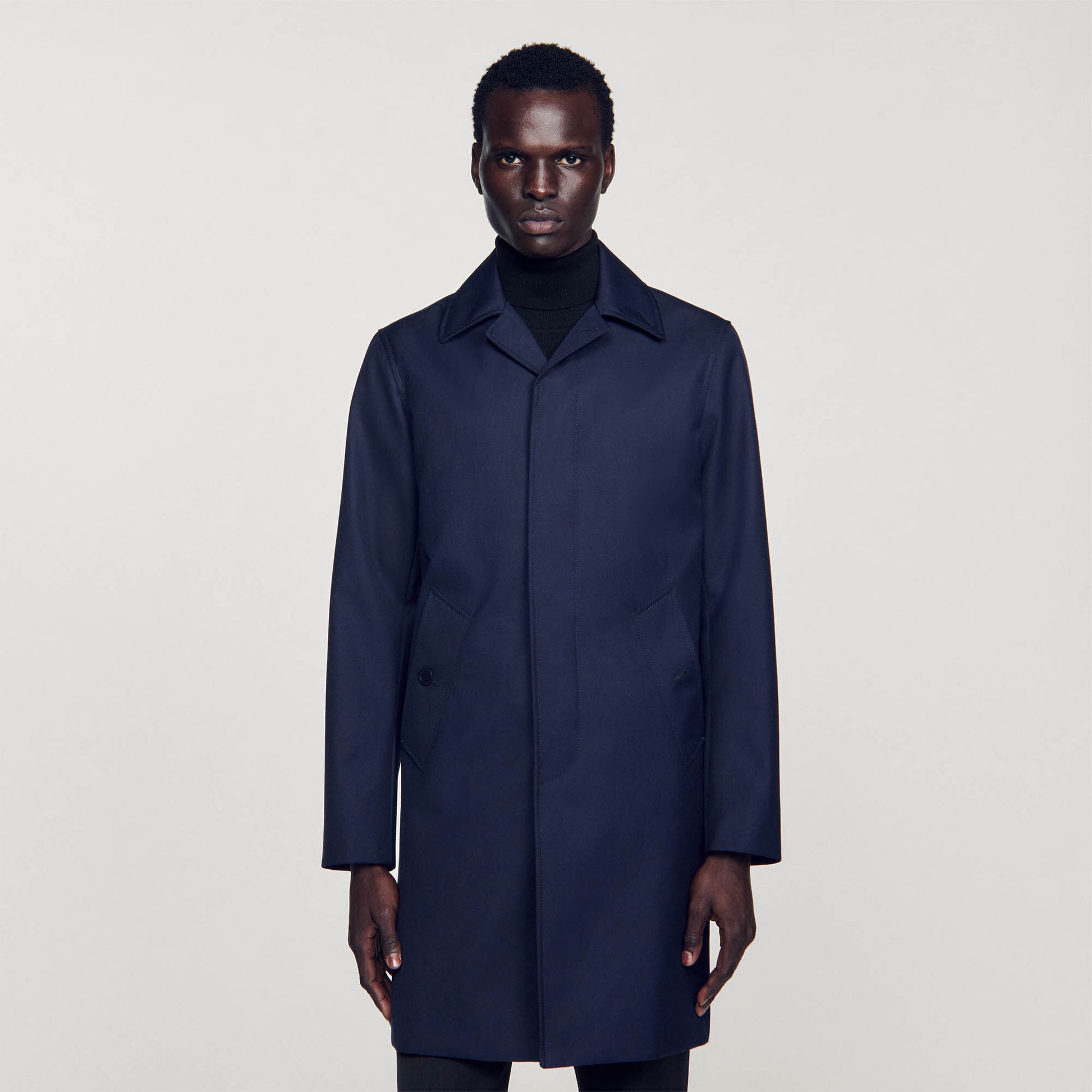 Sandro Waterproof raincoat Navy Blue