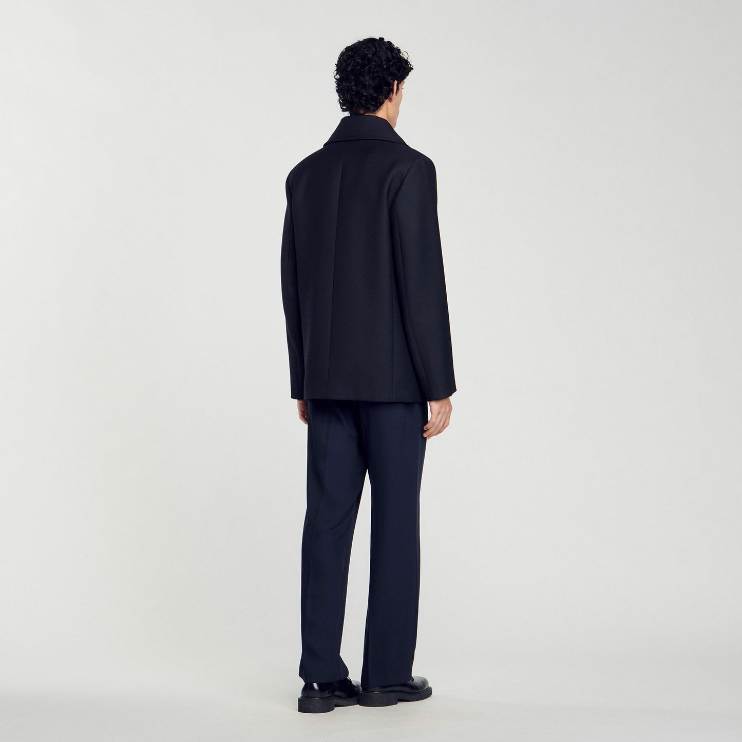 Sandro Wool blend peacoat Navy Blue